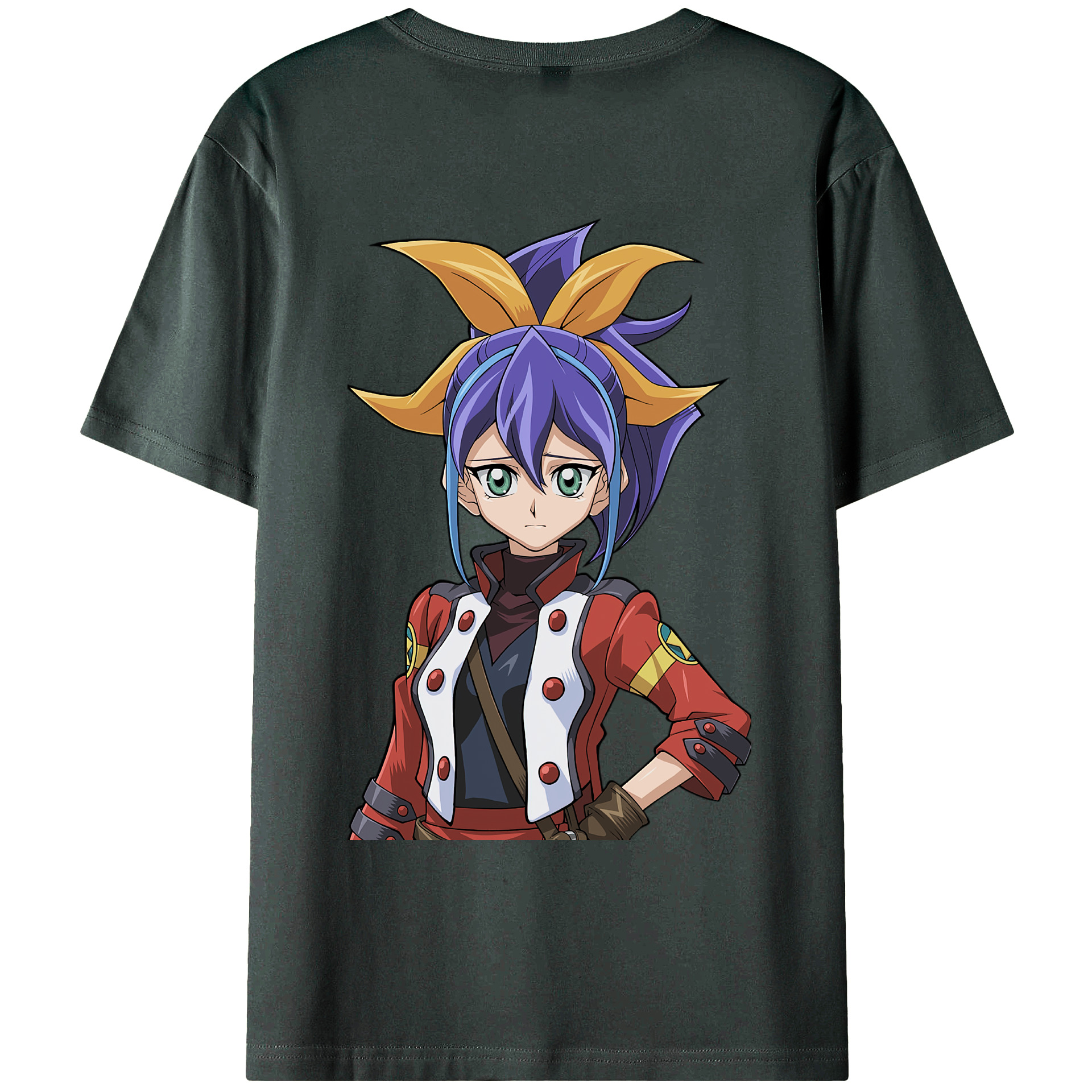 （画像用） 遊☆戯☆王 Yu-Gi-Oh! 綿100％ メンズ半袖Tシャツ（バックプリント） 通気性